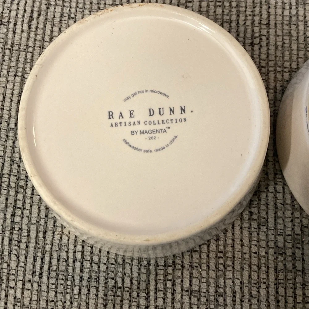 Rae Dunn Christmas cat bowls HOLLY & JOLLY